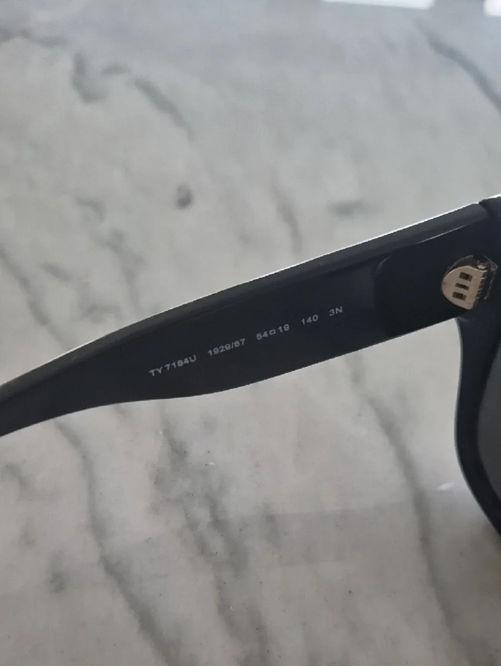Tory Burch Black Cateye Sunglasses with White Trim